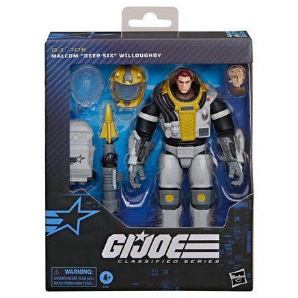 G.I. Joe Classified Series Deluxe Malcom “Deep Six” Willoughby 6-Inch Action Figure - Blue Unlimited Toys & Collectibles
