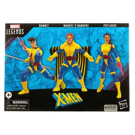 Marvel Legends X-Men 60th Anniversary Banshee, Gambit, and Psylocke 3 Pack - Blue Unlimited Toys & Collectibles